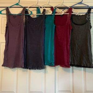 America Eagle lace trim layering tanks